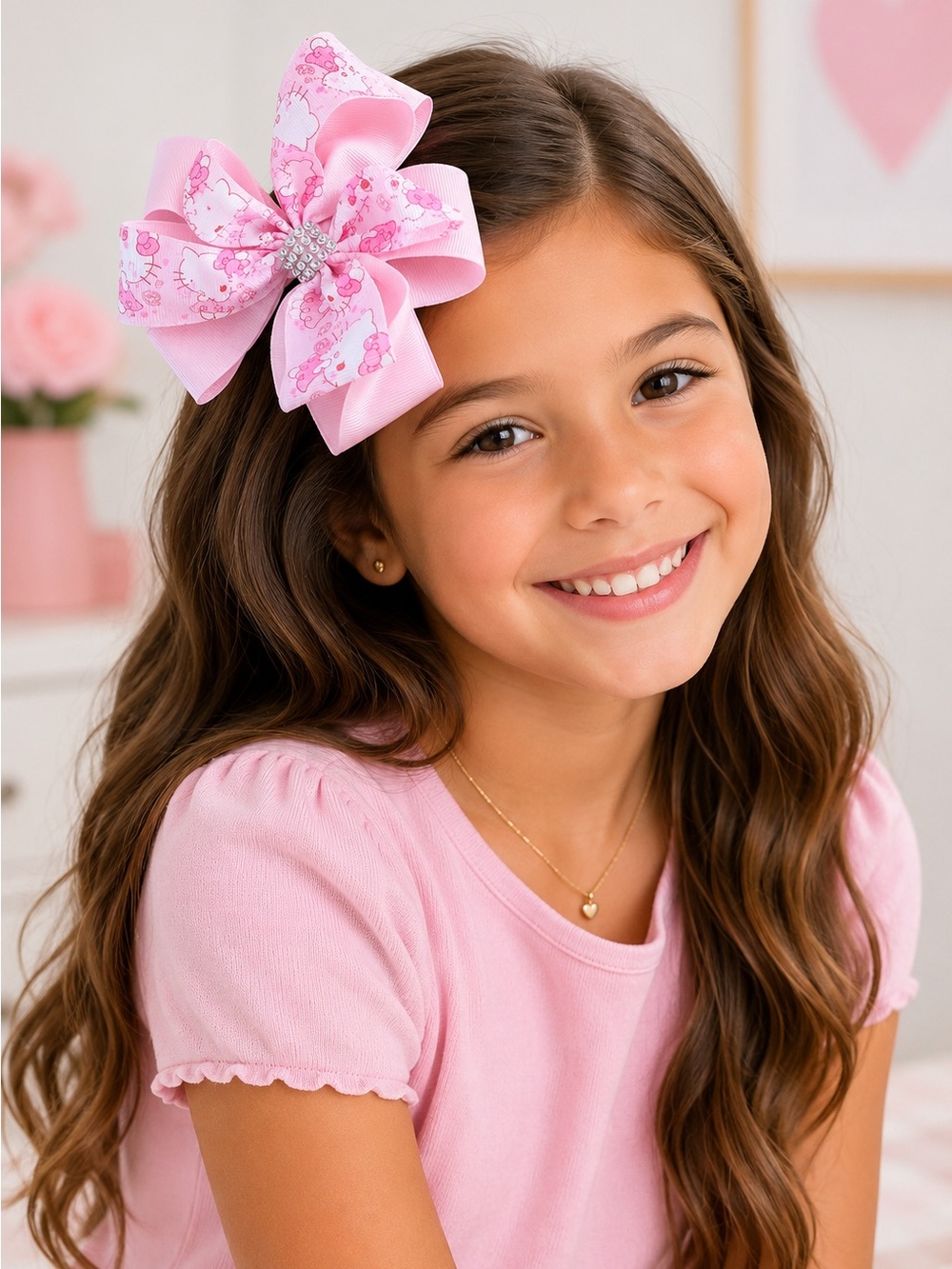 Hello Kitty Ribbon Hair Bows • 3 Pack - Picture 3 of 5